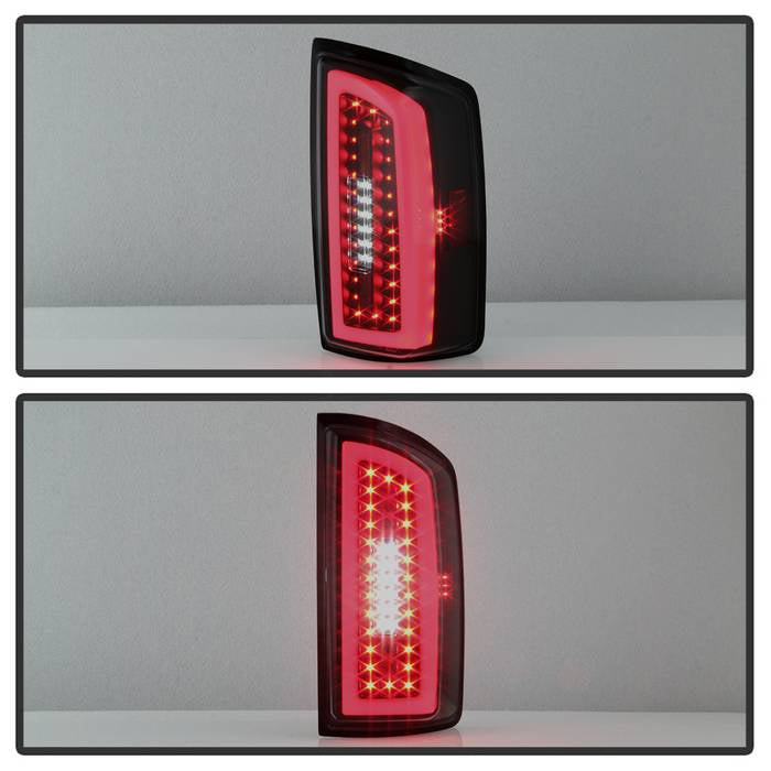 SPYDER xTune 07-08 Dodge Ram 1500 Light Bar LED Tail Lights - Blk Smoke ALT-ON-DRAM06-LBLED-BSM 9044007
