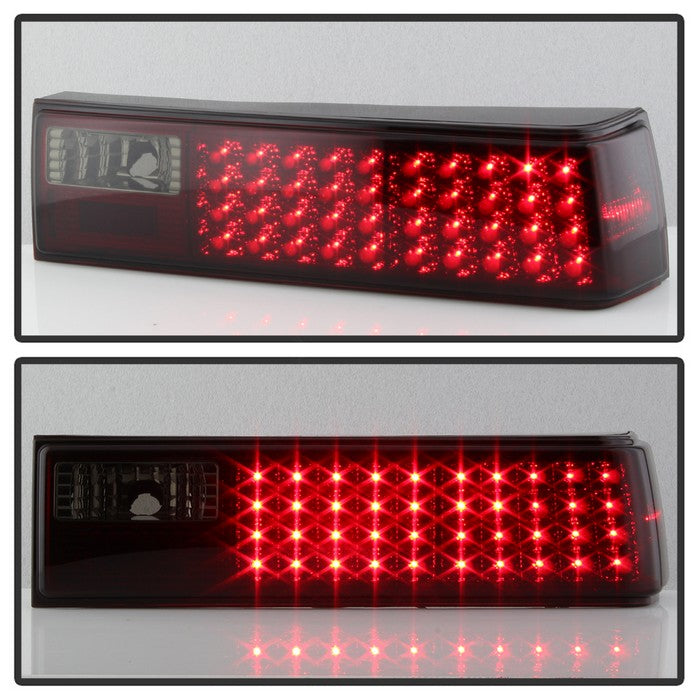 SPYDER Xtune Ford MUStang 87-93 LED Tail Lights Red Smoke ALT-ON-FM87-LED-RS 5012999