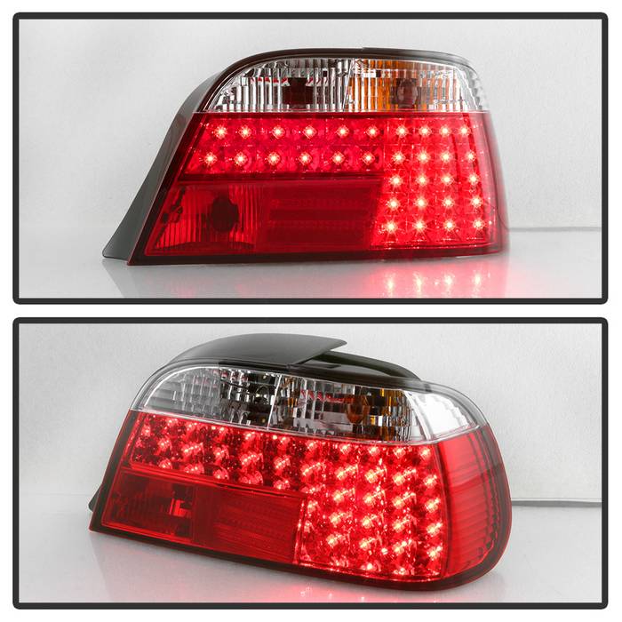 Spyder BMW E38 7-Series 95-01 LED Tail Lights Red Clear ALT-YD-BE3895-LED-RC 5000620