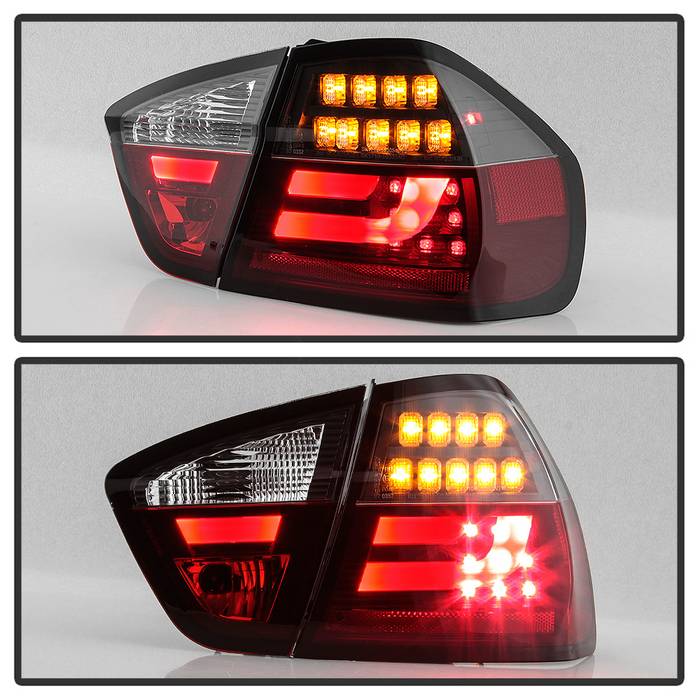 Spyder BMW E90 3-Series 06-08 4Dr LED Indicator LED Tail Lights Blk ALT-YD-BE9006-LBLED-G2-BK 5071958