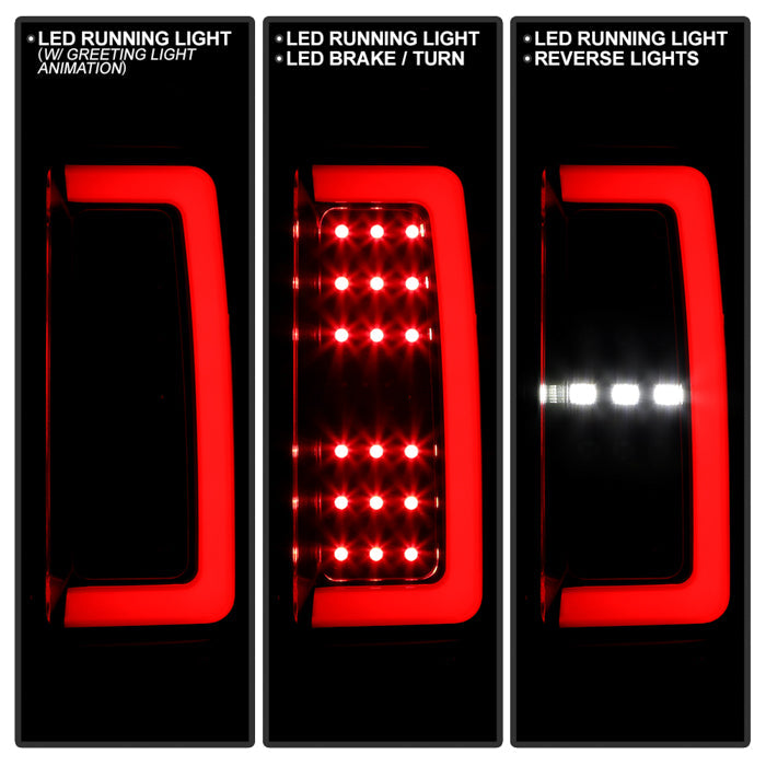 SPYDER 15-22 Chevy Colorado Red Light Bar LED Tail Lights - Black (ALT-YD-CCO15-RBLED-BK) 5089496