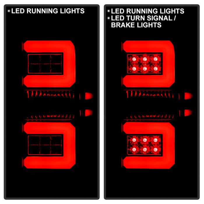 Spyder Chevy Silverado 16-17 Light Bar LED Tail Lights - Black Smoke ALT-YD-CS16-LED-BSM 5083739
