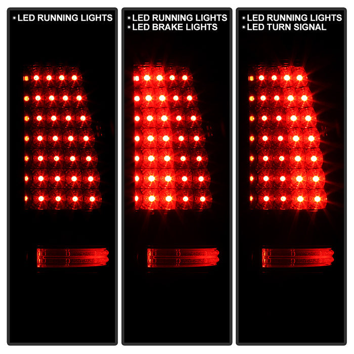 Spyder Chevy Silverado 1500 99-02 (Not Fit Stepside) LED Tail Lights Smke ALT-YD-CS99-LED-SM 5002082
