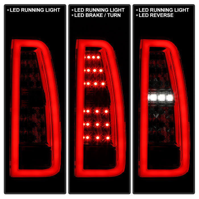 Spyder Chevy Tahoe / Suburban 15-17 LED Tail Lights - Red Clear (ALT-YD-CTA15-LED-RC) 5085085