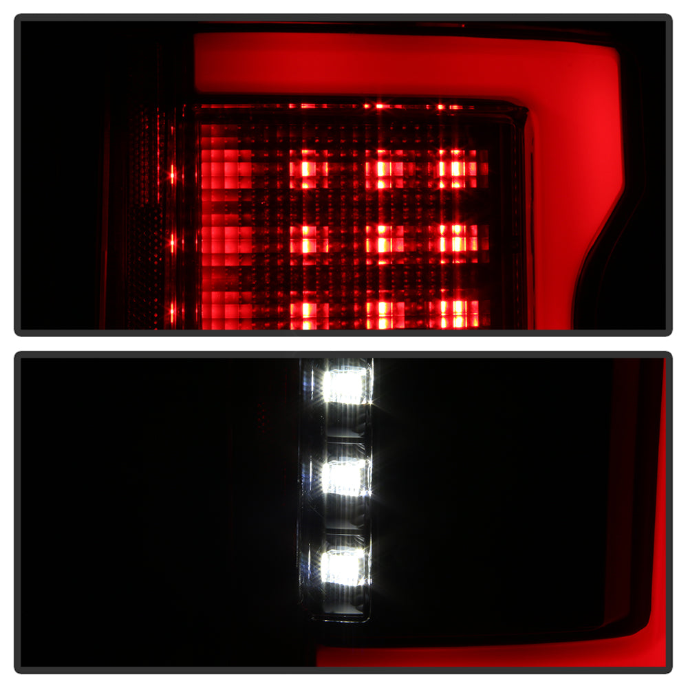 Spyder 15-18 Ford F-150 LED Tail Lights (w/Blind Spot) - Black Smoke (ALT-YD-FF15015BS-LBLED-BSM) 5085337