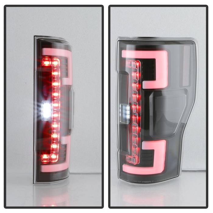 Spyder 17-18 Ford F-250 SD (w/Blind Spot Sensor) LED Tail Lights - Blk (ALT-YD-FS17BS-LED-BK) 5085610