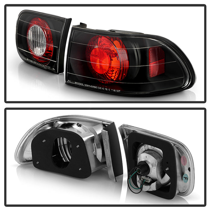 Spyder Honda Civic 92-95 2/4DR Euro Style Tail Lights Black ALT-YD-HC92-24D-BK 5004581