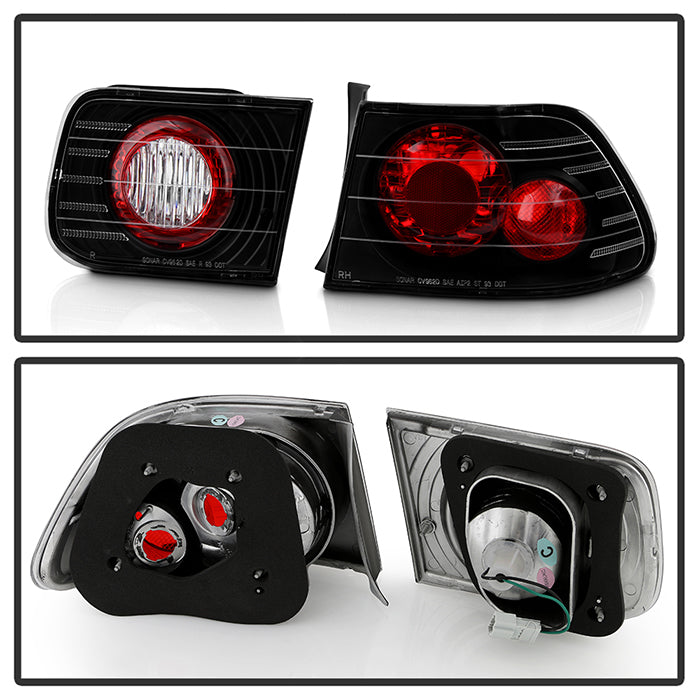 Spyder Honda Civic 96-00 2Dr Euro Style Tail Lights Black ALT-YD-HC96-2D-BK 5004796