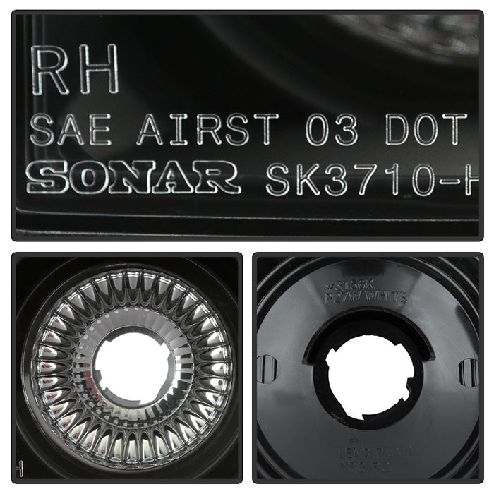 Spyder Hummer H2 01-05 (Non H2T)Euro Style Tail Lights Black ALT-YD-HH2-BK 5005199