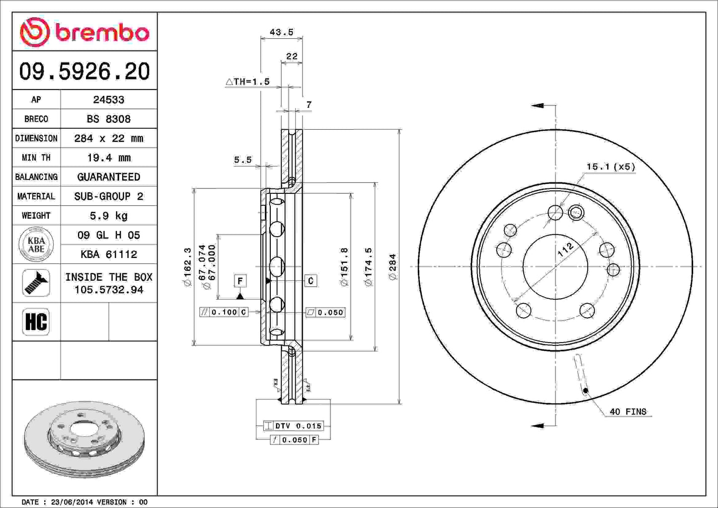 Brembo 09.5926.20