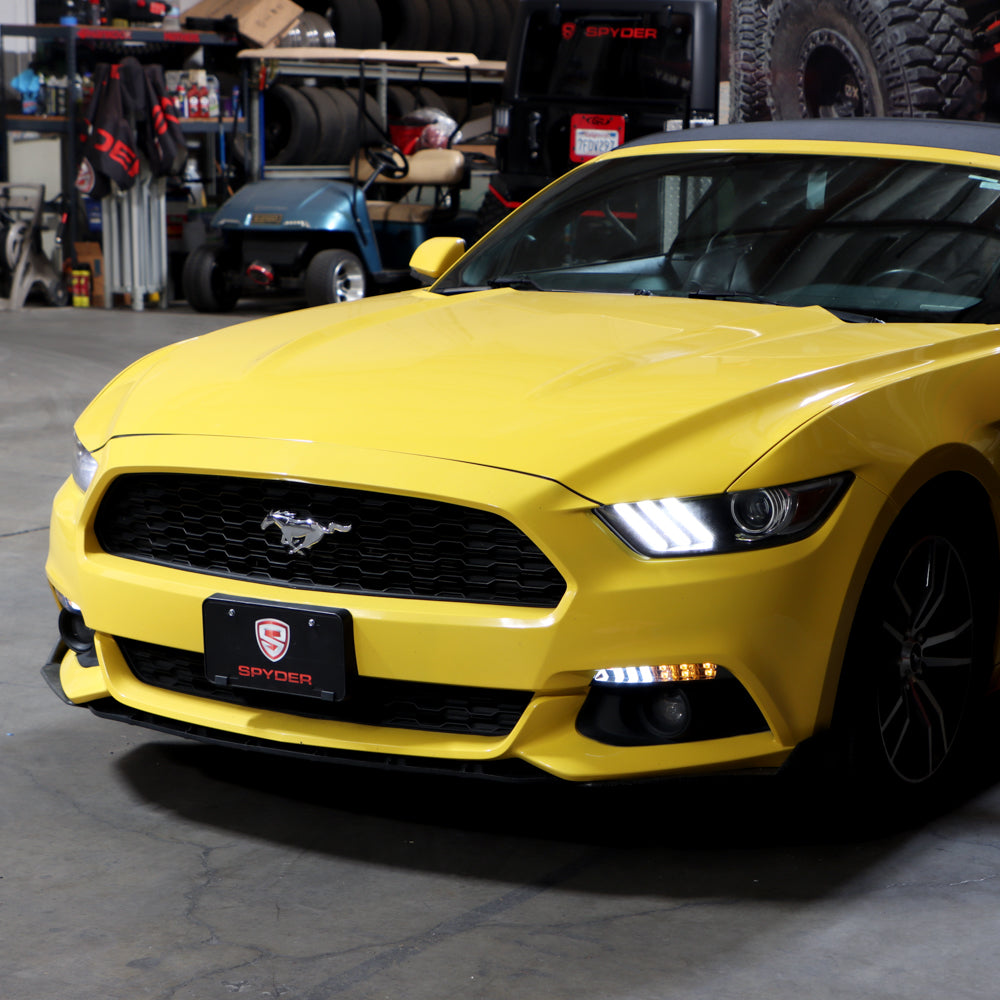 Spyder 15-16 Ford Mustang LED DRL - Smoke (CBL-YD-FM15-LED-SM) 5082527
