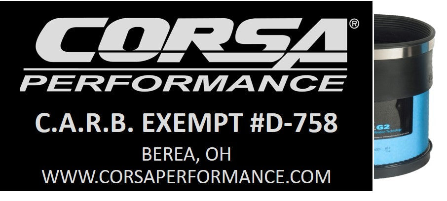 Corsa 44411 CARB EO Sticker (D-758) 2007-2011 Jeep Wrangler JK 3.8L