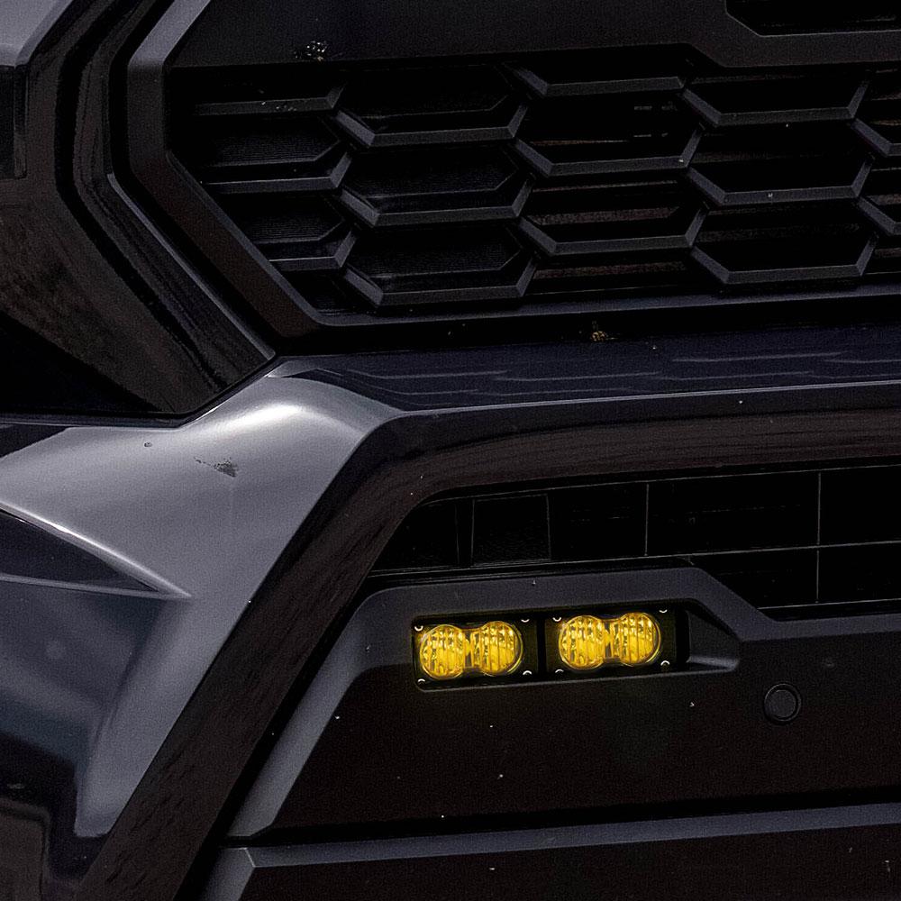 Baja Designs 2024+ Toyota Tacoma S2 Sport Dual Fog Pocket Light Kit - Baja Amber 448259