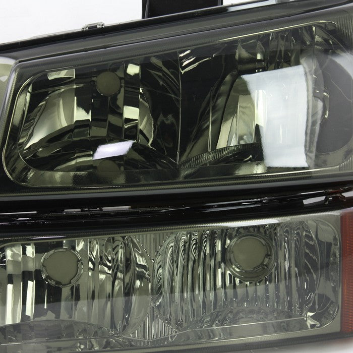 SPYDER Xtune Chevy Silverado 2500HD 03-06 Crystal Headlights w/ Amber Lights Smoke HD-JH-CSIL03-AM-SM-SET 5064523