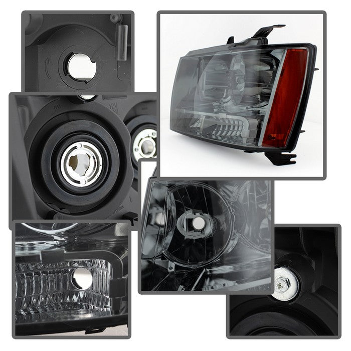 SPYDER Xtune Chevy Suburban 1500/2500 07-14 Crystal Headlights Smoke HD-JH-CSUB07-AM-SM 9022784