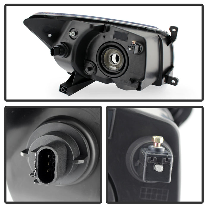 SPYDER Xtune Dodge Caliber 07-12 Crystal Headlights -Black HD-JH-DCAL07-AM-BK 9026522