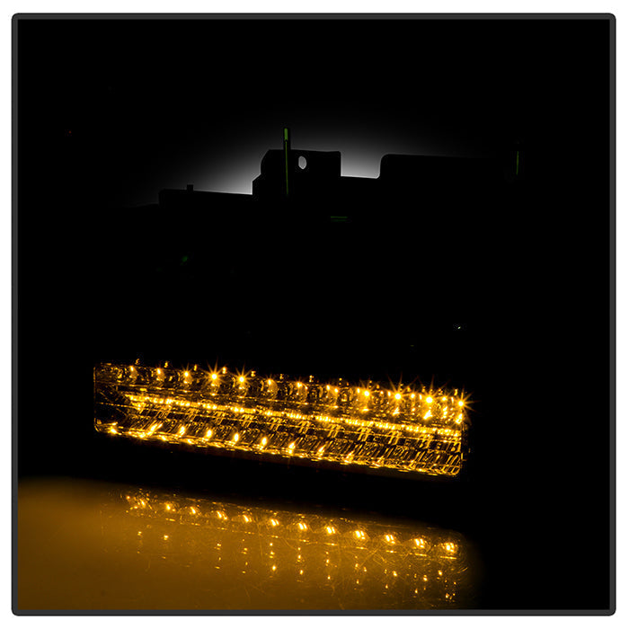 SPYDER Xtune GMC Yukon 92-93 Crystal Headlights w/ Corner & LED Bumper Smoke HD-JH-GMCCK88-LED-AM-SM-SET 5073556