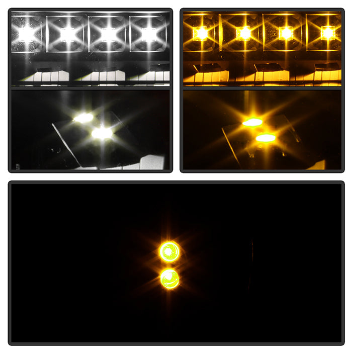 SPYDER xTune GMC Sierra 99-06 /Yukon 00-06 Headlights & LED Bumper Lights - Black HD-JH-GS99-LED-SET-BK 9037399