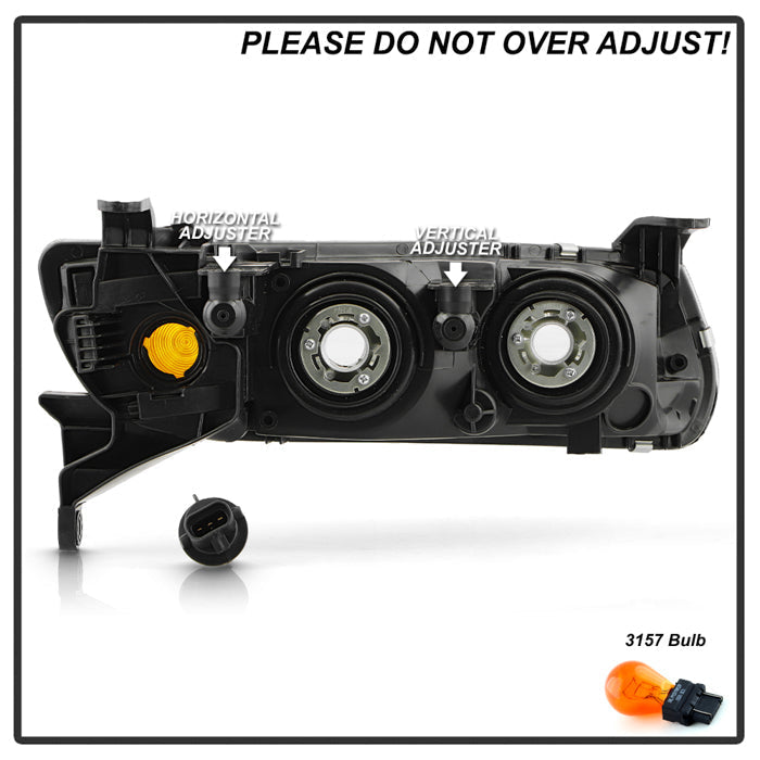 SPYDER 00-02 Saturn L Series OEM Style Headlights - Set - Chrome (HD-JH-SALS00-AM-C) 9054785