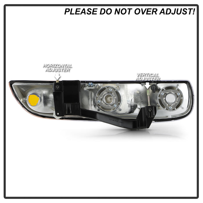 SPYDER 00-02 Saturn S Series Sedan OEM Style Headlights - Set - Chrome (HD-JH-SASS00-AM-C) 9054792