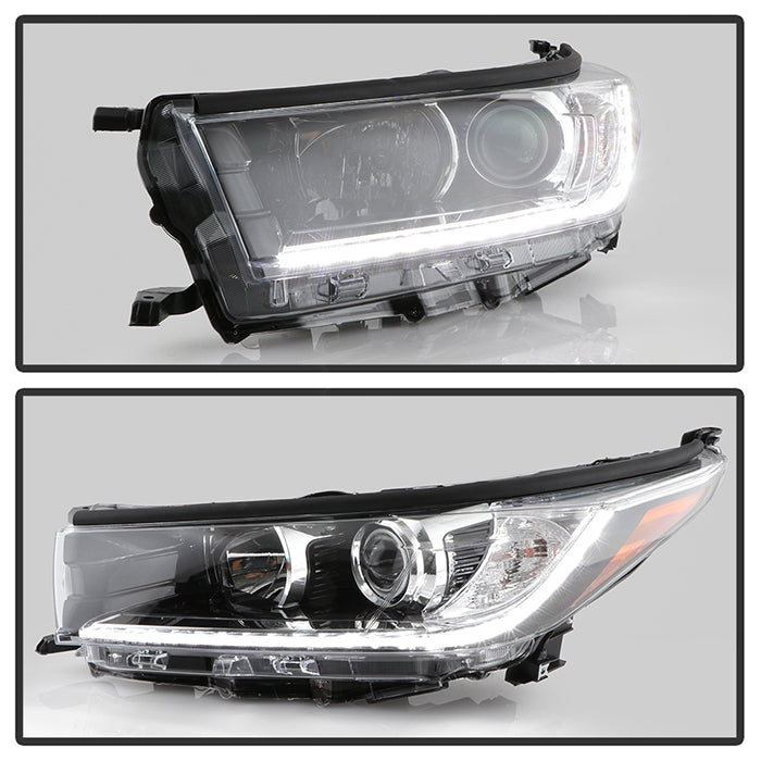 xTune Toyota Highlander 17-19 w/LED DRL Halogen Headlight - OE Black Left HD-JH-THIGH17SE-OE-BK-L 9949470