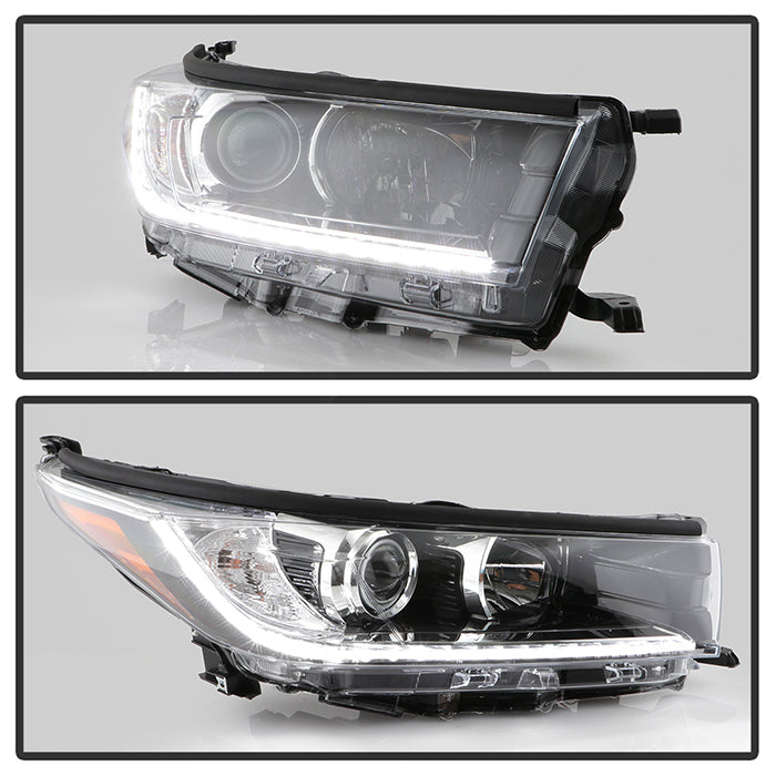 xTune Toyota Highlander 17-19 w/LED DRL Halogen Headlight - OE Black Right HD-JH-THIGH17SE-OE-BK-R 9949487