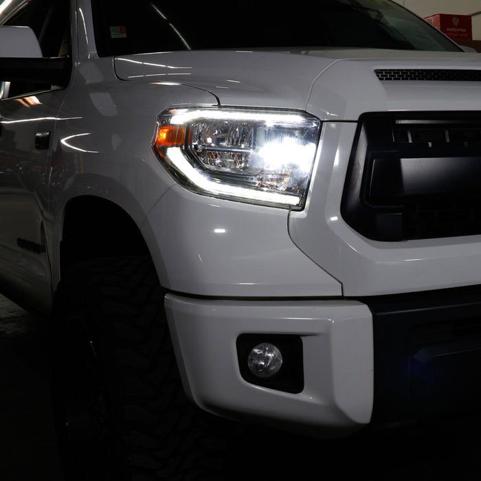xTune Toyota Tundra 18-20 (Fit LED Only) OEM Style Headlights - Chrome Right HD-JH-TTU18-LED-OE-R 9949241