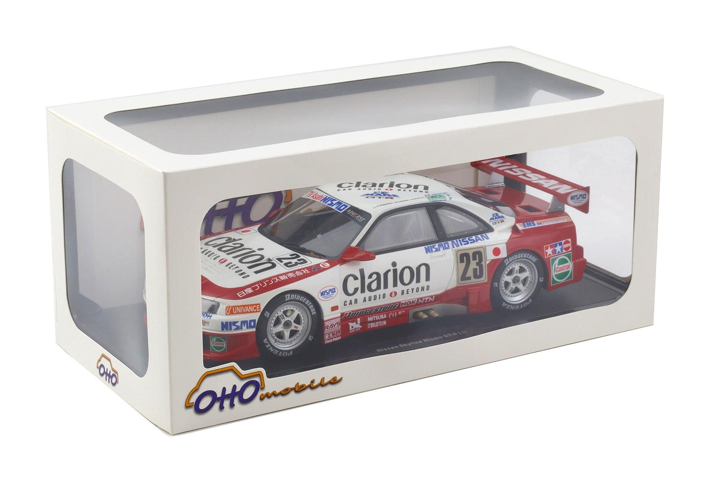 Otto 1996 Nissan Skyline GT-R LM R33 #23 1996 Le Mans White & Red 1:18