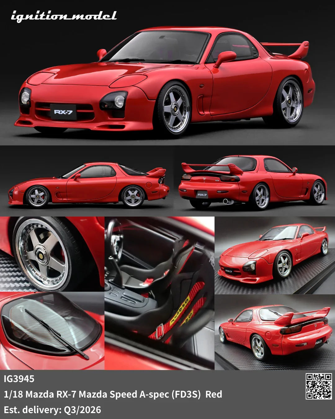 Ignition-Model Mazda RX-7 (FD3S) MazdaSpeed A-Spec Red 1:18