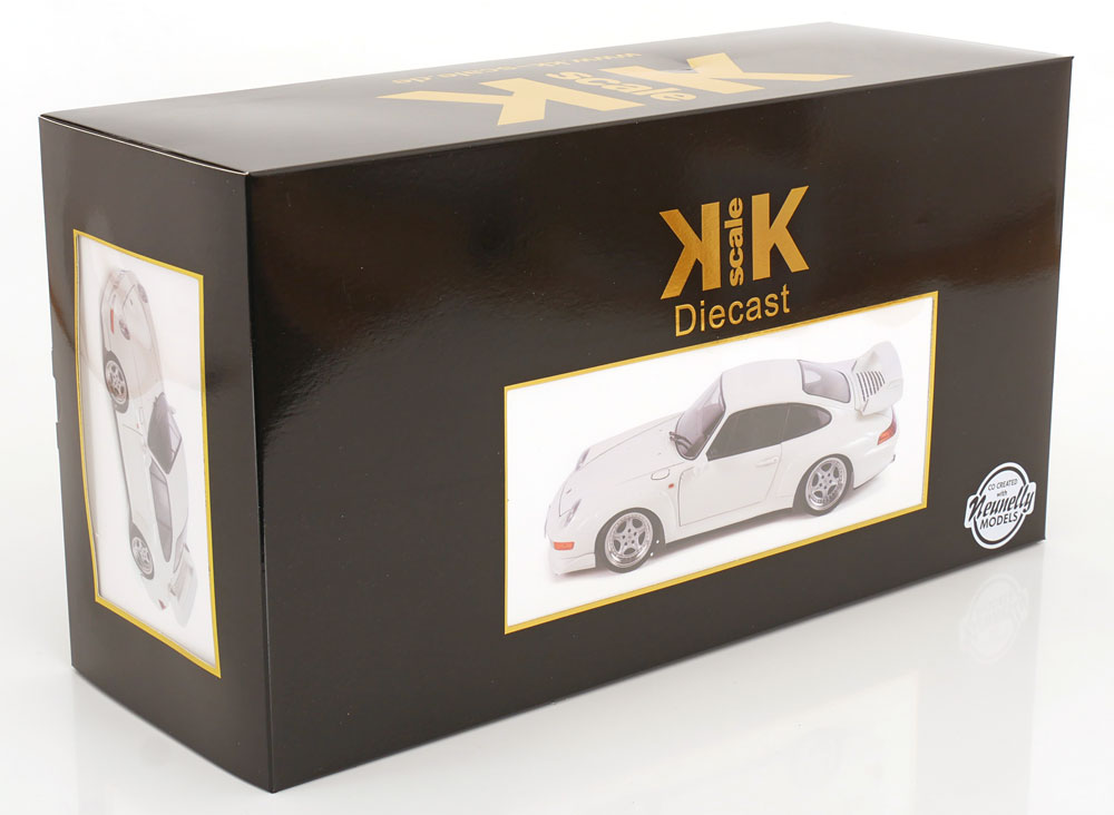 KK Scale 1996 Porsche 911 993 GT2 w/ Speedline Wheels White 1:12