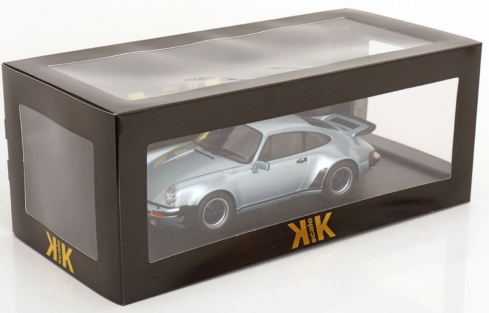 KK Scale 1976 Porsche 911 930 Turbo 3.0 Polar Silver 1:18