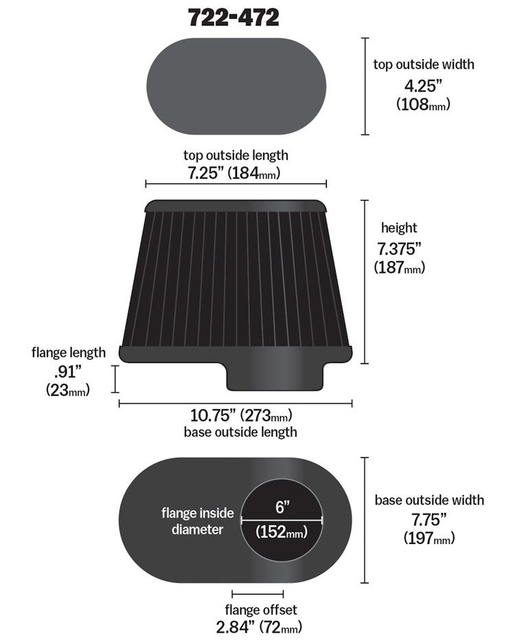 Airaid Kit Replacement Filter 722-472