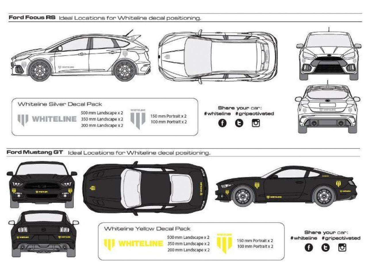 Whiteline Decal Kits