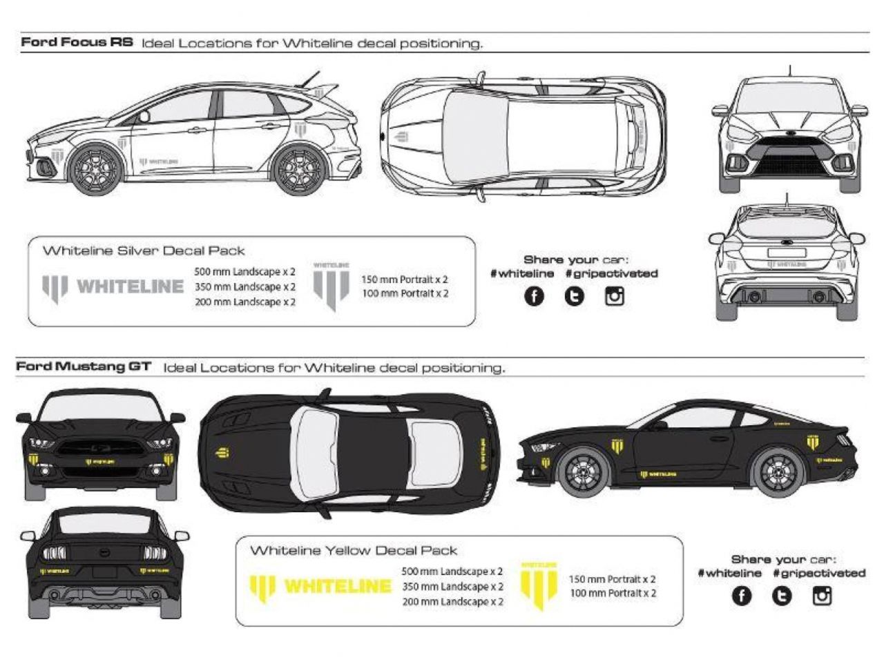 Whiteline Decal Kits
