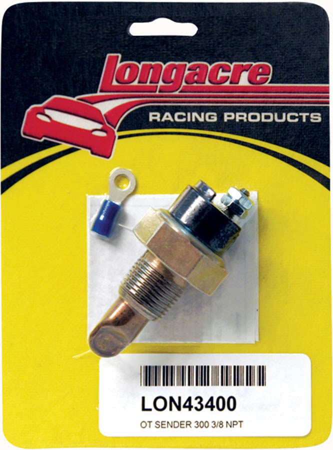 Longacre Oil Temp Sender 3/8in. NPT 300 Deg 52-43400