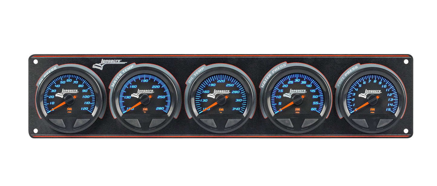 Longacre Waterproof SMI 5 Gauge Panel OP/WT/OT/WP/FP 52-44570