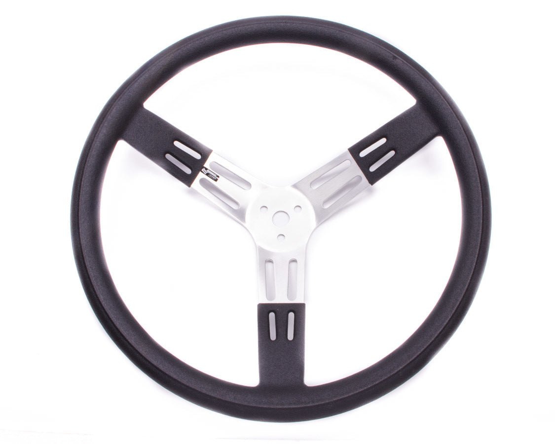 Longacre 17in. Steering Wheel Black Alum. Smooth Grip 52-56811