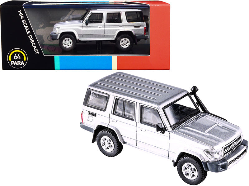 Toyota Land Cruiser 76 Silver Pearl 1/64 Diecast Model Car by Paragon free shipping USA