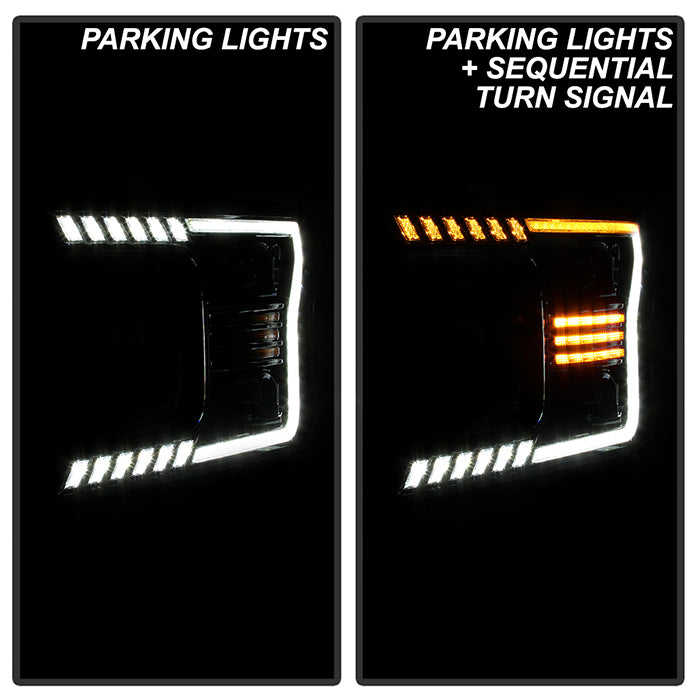 xTune Ford F150 18-20 White DRL Full LED Two Projector Headlights - Black PRO-CH-FF15018S-FLED-BK 9949593