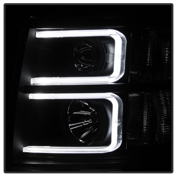 SPYDER Xtune Chevy Silverado 1500/2500 07-13 Halo Projector Headlights Black Smoked PRO-JH-CS07-LED-BSM 9030277