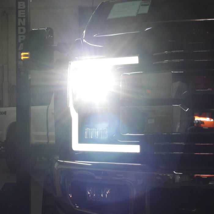 SPYDER xTune 17-19 Ford F250/350 Super Duty Halogen Only Full LED Headlights - Blk (PRO-JH-FF25017-FLED-BK) 9050824