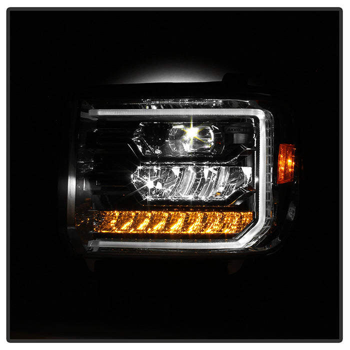 xTune GMC Sierra 1500 14-15 Sierra 2500 3500 15-17 Headlight Halogen Mdls- Chrome PRO-JH-GS14-FLED-C 9050114
