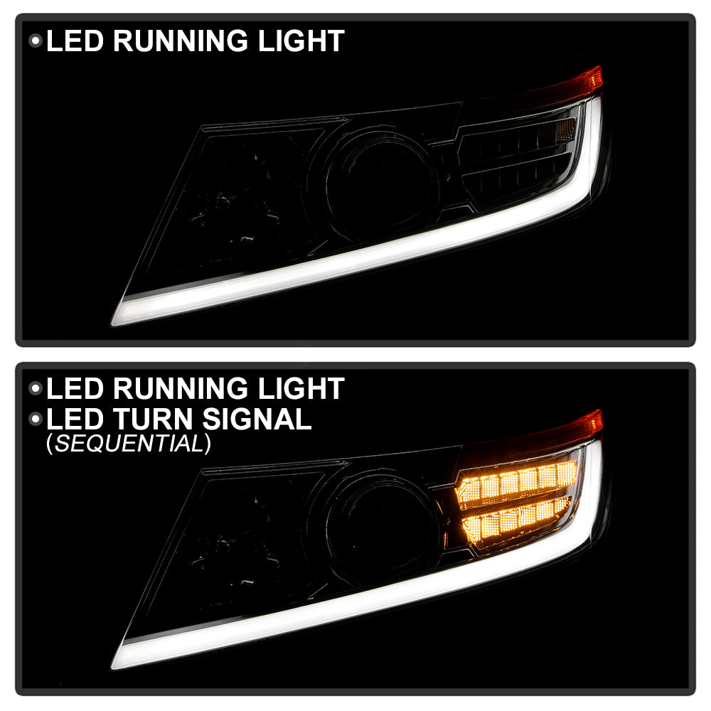 SPYDER xTune 11-17 Honda Odyssey Halogen Models Projector Headlights w/LED - Chrome (PRO-JH-HODY11-SQ-C) 9055256