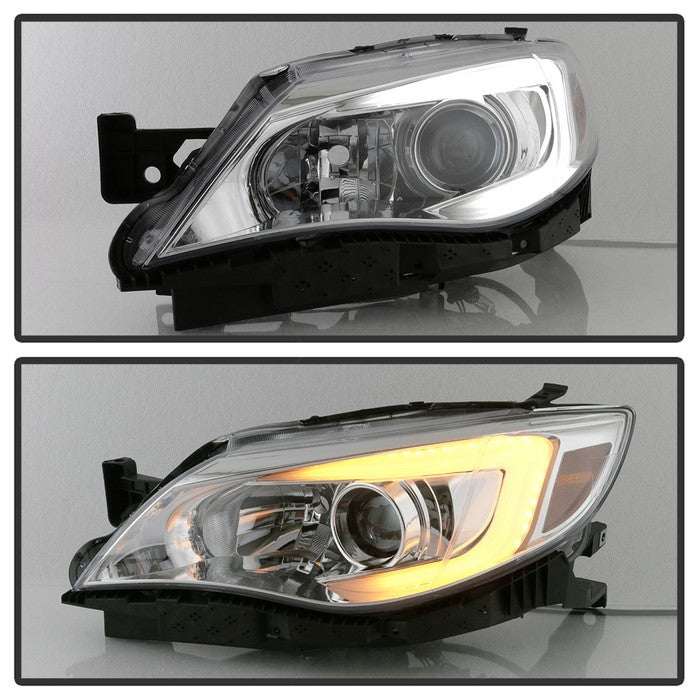 SPYDER xTune Subaru Impreza WRX Halogen Only 08-14 Projector Headlights - Chrome PRO-JH-SI08-LBDRL-C 9039362