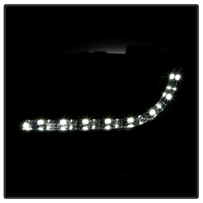 Spyder Audi A3 06-08 Projector Headlights Halogen Model Only - DRL Black PRO-YD-AA306-DRL-BK 5008510