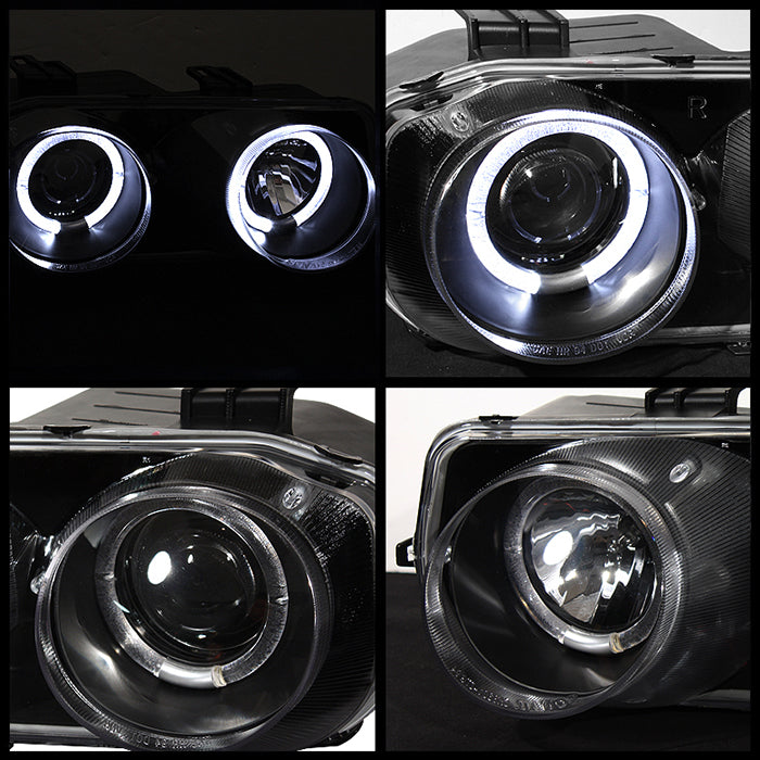 Spyder Acura Integra 94-97 Projector Headlights LED Halo -Black High H1 Low 9006 PRO-YD-AI94-HL-BK 5008671