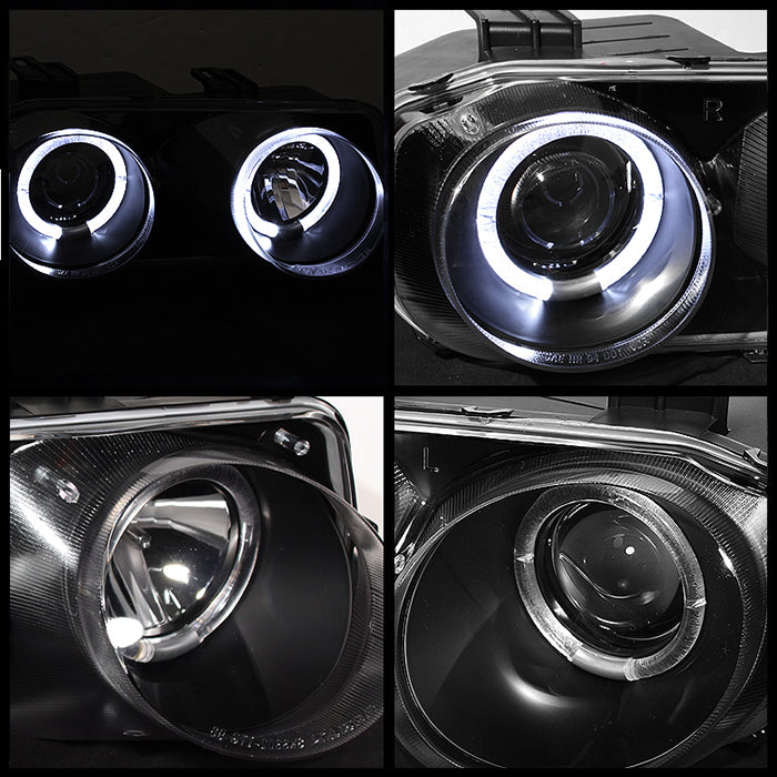 Spyder Acura Integra 98-01 Projector Headlights LED Halo -Black High H1 Low 9006 PRO-YD-AI98-HL-BK 5008695