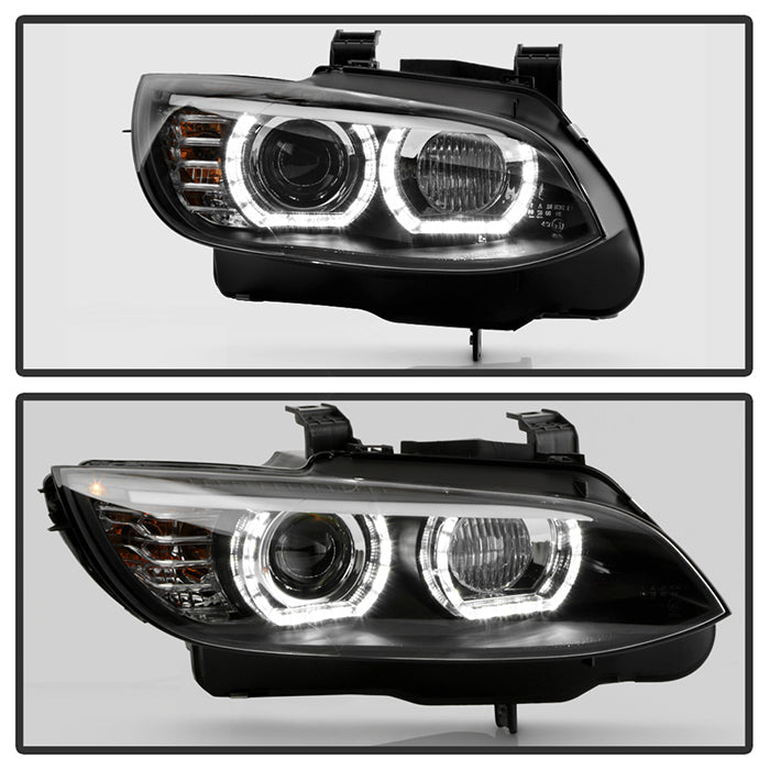 Spyder 08-10 BMW F92 3 Series Projector Headlights - LED DRL - Black (PRO-YD-BMWE9208-DRL-BK) 5085184