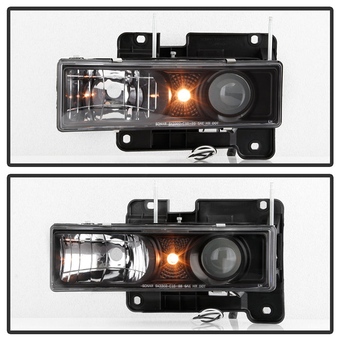 Spyder Chevy C/K Series 1500 88-99Projector Headlights Blk High 9005 (Not Included) PRO-YD-CCK88-BK 5009289