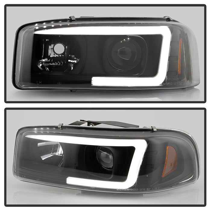 Spyder GMC Sierra 1500/2500/3500 99-06 V2 Projector Headlights - DRL - Black PRO-YD-CDE00V2-LB-BK 5084521